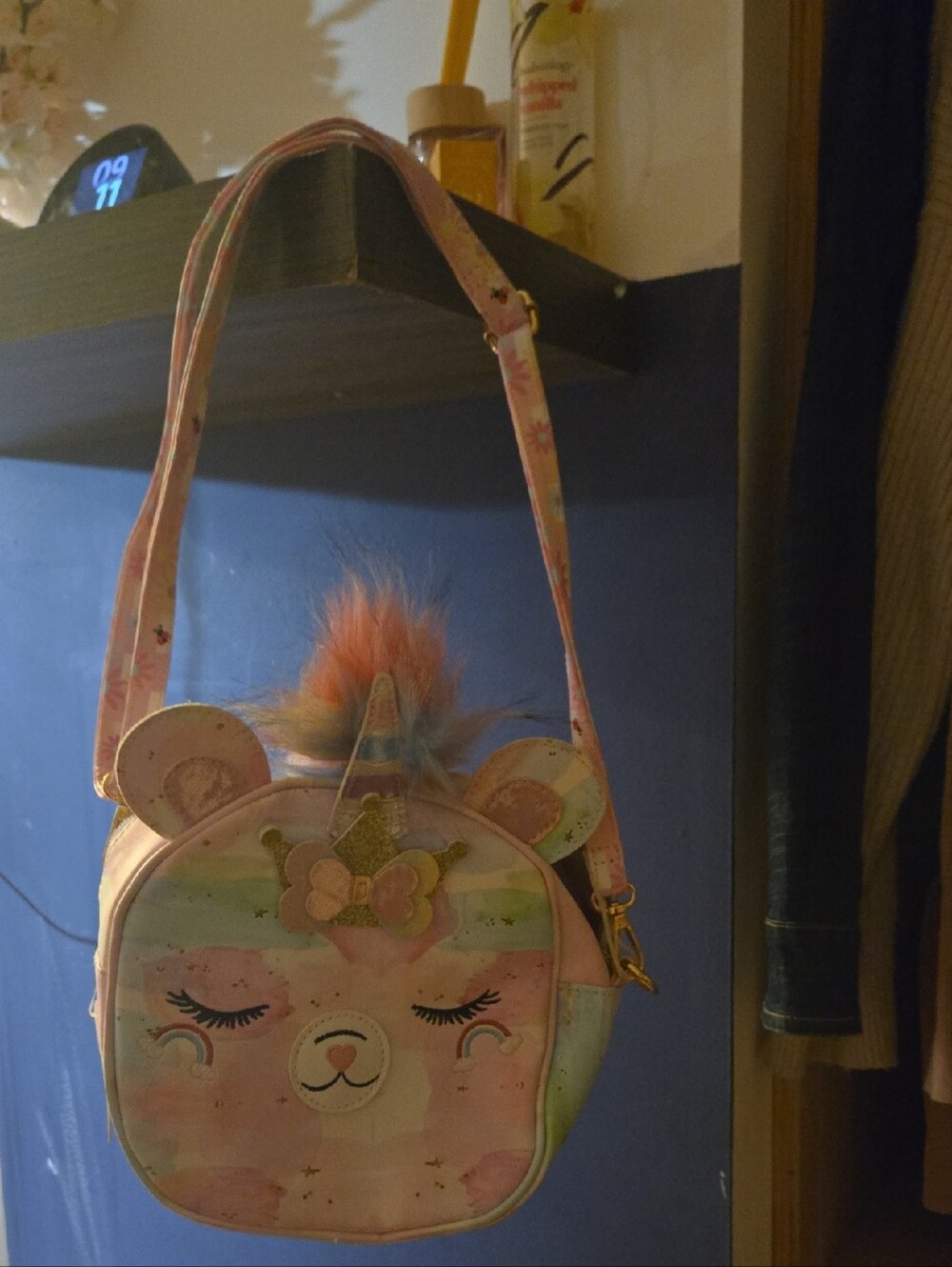 Under One Sky Bearicorn Crossbody - Pastel Pink & Multicolor Bag For Girls